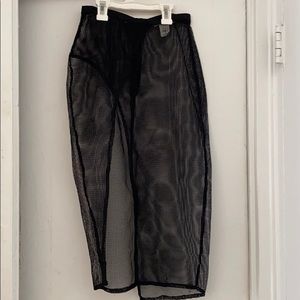 Black net wrap skirt